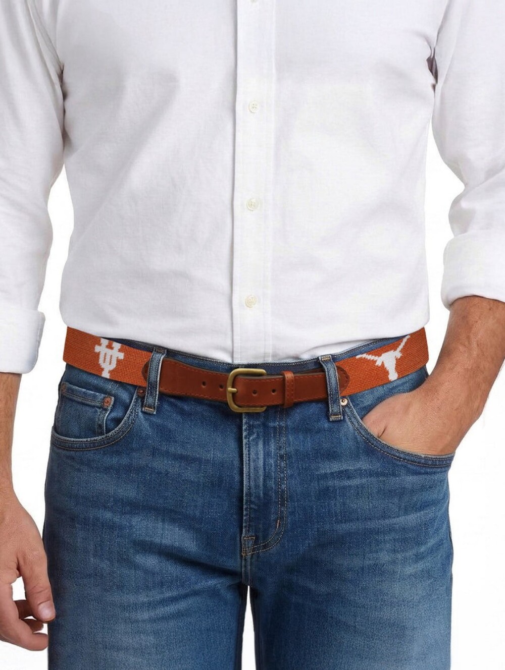 Smathers & Branson University of Texas Belt & Rivetz of Boston Longhorn Silk Tie
